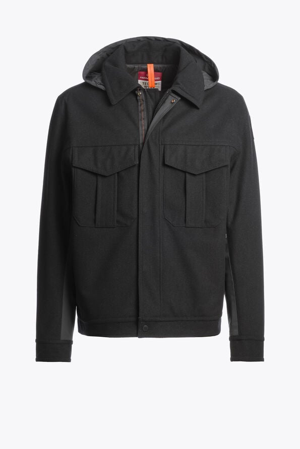 Parajumpers HINA - WOOL JACKET BLACK 26WMPMJKLZ01P230541