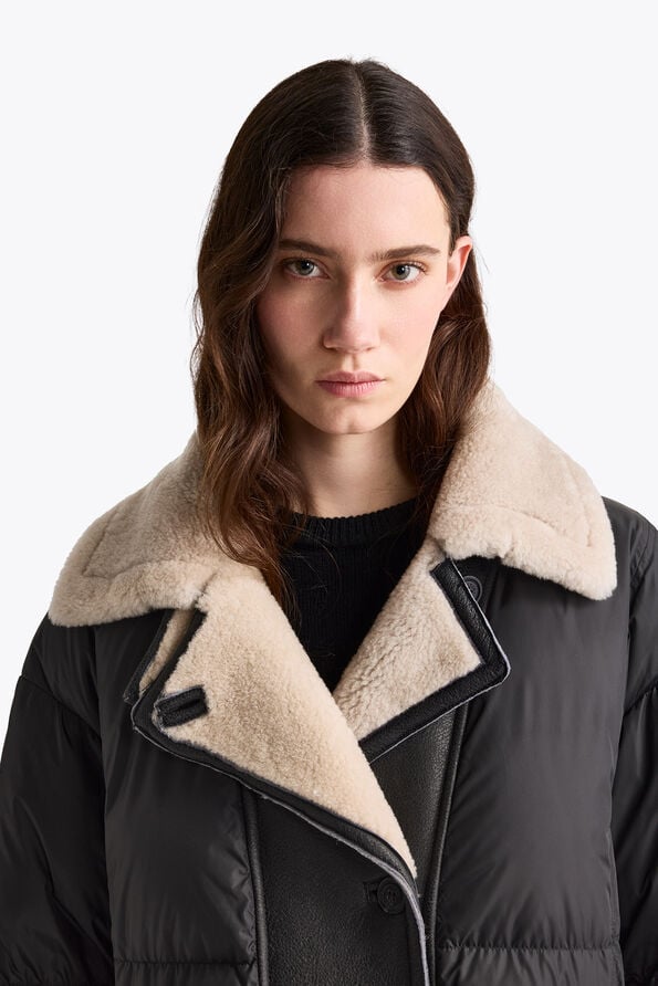 Parajumpers VELNA - LONG PUFFER OFF BLACK - BLACK 26WMPWJKHN32P55B071