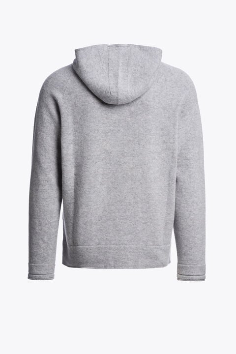 Parajumpers SAUBLE - HOODED SWEATER ASH GREY MELANGE 26WMPMKNNK01P290608