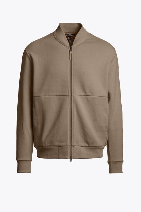 Parajumpers ASSORO - FULL-ZIP SWEATSHIRT SLATE MUD 26WMPMFLFJ03P190128