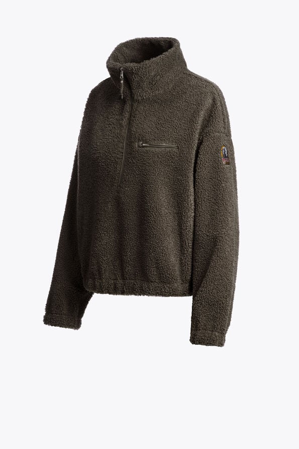 Parajumpers HONKA - HALF-ZIP SWEATSHIRT TAGGIA OLIVE 26WMPWFLPF34P640218