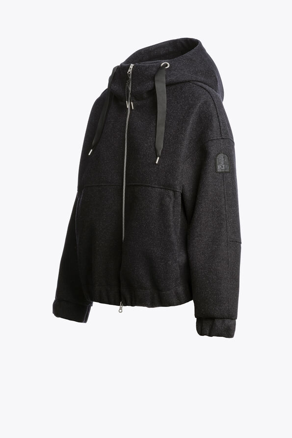 Parajumpers ILEAN - FLANNEL SWEAT BLACK MELANGE 25WMPWFLFI32PR30597