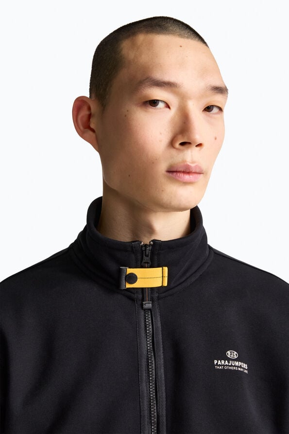 Parajumpers THURN - FULL-ZIP SWEATSHIRT BLACK 26WMPMFLRE02P370541