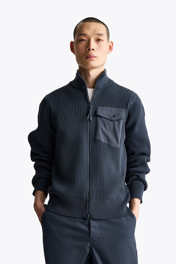 Parajumpers HART RIVER - FULL-ZIP CARDIGAN NINE IRON 26WMPMKNKT05P460765
