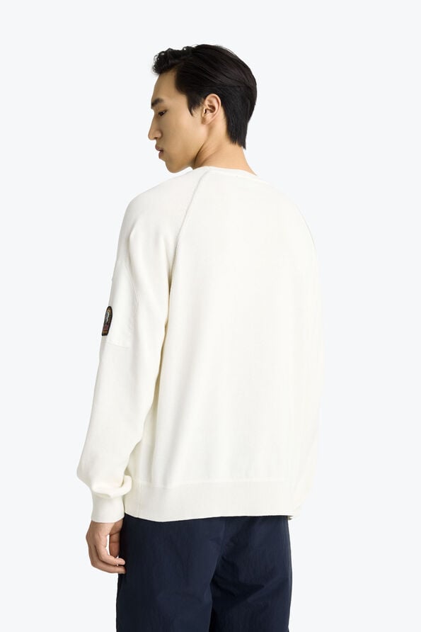 Parajumpers BARR - CREWNECK SWEATER STAR WHITE 26SMPMKNRK08P340290