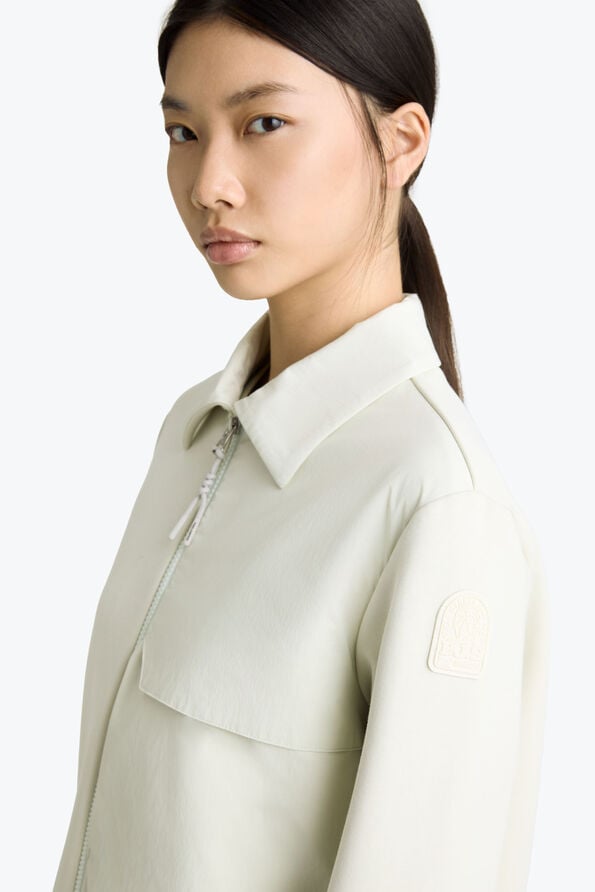 Parajumpers JELKA - FULL-ZIP SWEATSHIRT MOSSY CHALK 26SMPWFLTZ32P790277