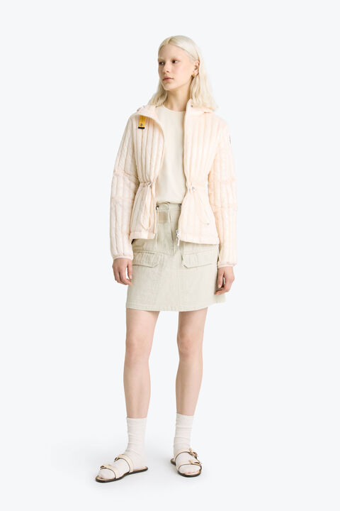 Parajumpers KUON - SHORT PUFFER BLUSH WHITE 26SMPWPUIP33P700281