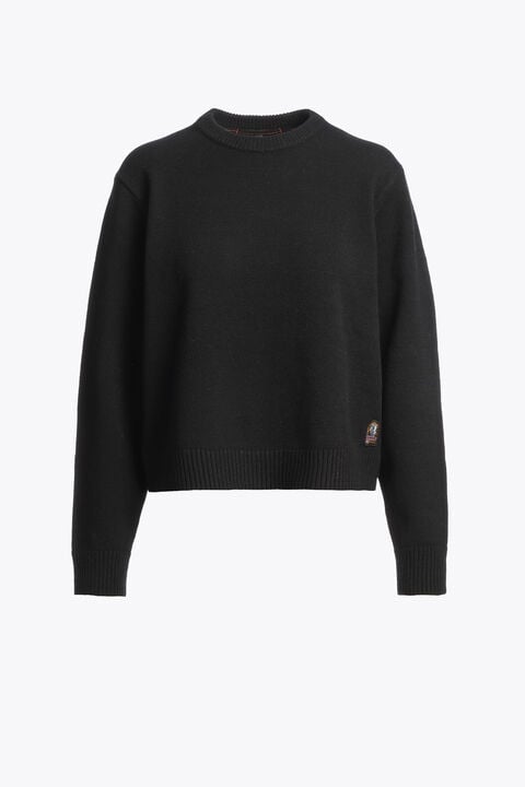 Parajumpers ORTISEI - CREWNECK SWEATER BLACK 26WMPWKNLW32P720541