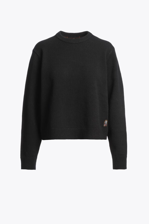 Parajumpers ORTISEI - CREWNECK SWEATER BLACK 26WMPWKNLW32P720541