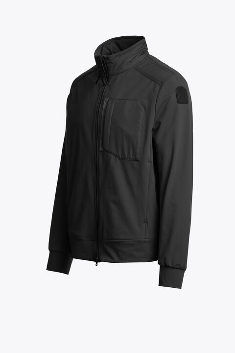 Parajumpers DOUGLAS - HYBRID SWEAT BLACK 26SMPMHYTV02P400541