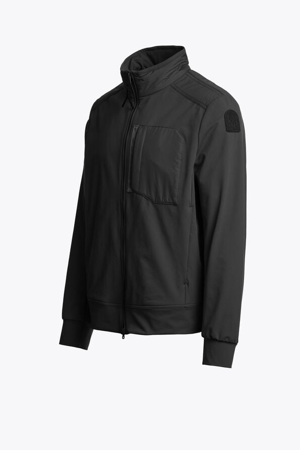 Parajumpers DOUGLAS - HYBRID SWEAT BLACK 26SMPMHYTV02P400541
