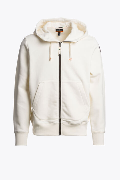 Parajumpers CHARLIE EASY - KAPUZENSWEATSHIRT WARM IVORY 26WMPMFLEY24P160132