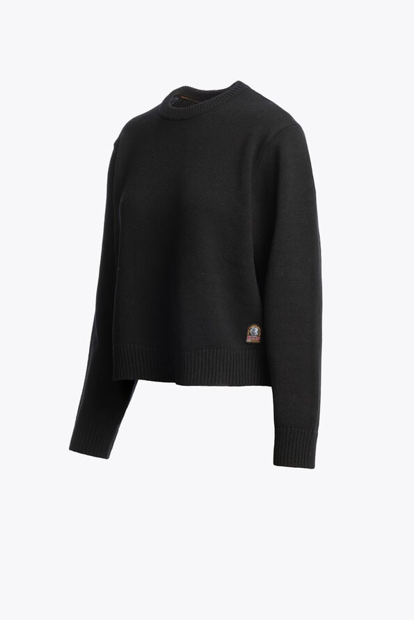 Parajumpers ORTISEI - CREWNECK SWEATER BLACK 26WMPWKNLW32P720541