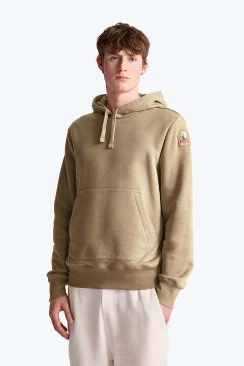 Parajumpers EVEREST - HOODED SWEATSHIRT ASH GREY MELANGE 26WMPMFLEY22P160608