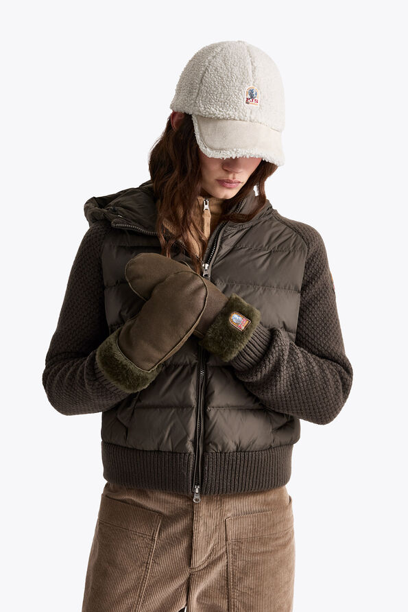 Parajumpers BARDEN - SHEARLING MITTENS SLATE MUD 26WMPAGLGL12PAO0128