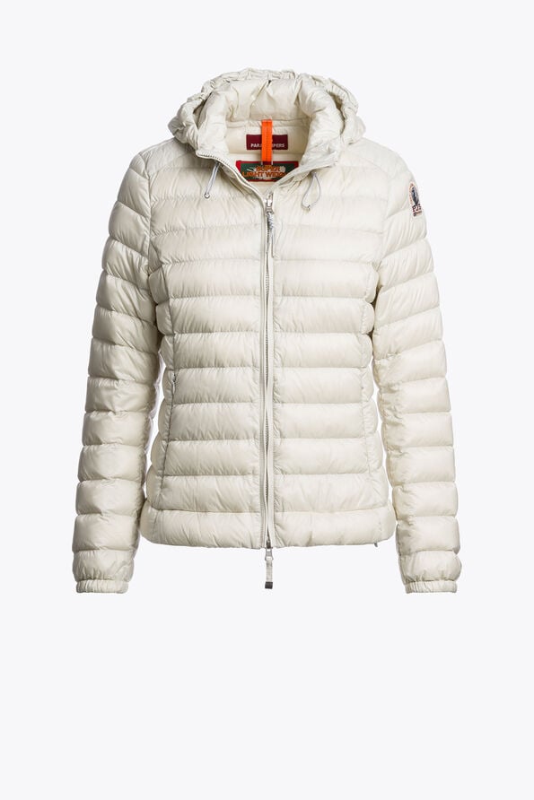 Parajumpers GENIE - HOODED DOWN JACKET CHALK WHITE 26WMPWPUSL33P610131