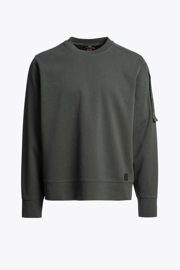 Parajumpers GOODMAN - CREWNECK SWEAT GREEN GABLES 26SMPMFLTZ01P430242