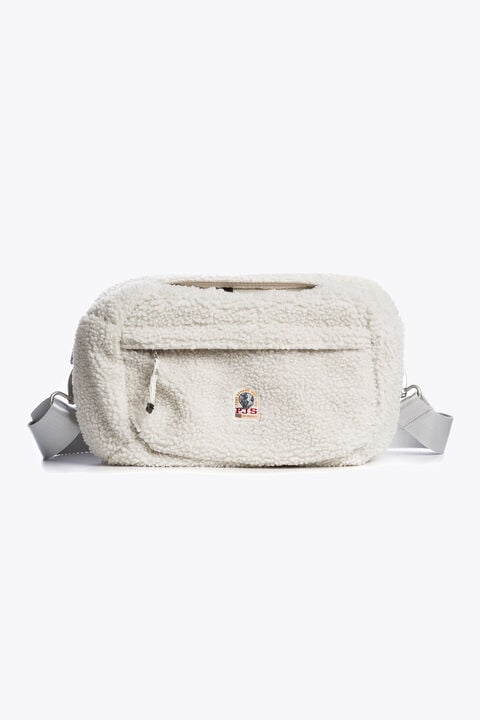 Parajumpers NORTHAM - CURLY FLEECE BELT BAG CHALK WHITE 26WMPABABA41PAN0131