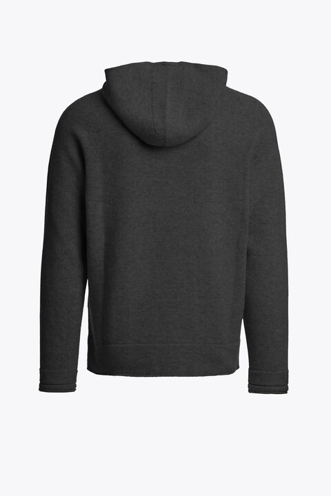 Parajumpers SAUBLE - HOODED SWEATER BLACK 26WMPMKNNK01P290541
