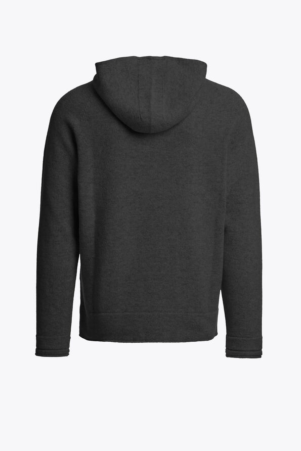 Parajumpers SAUBLE - HOODED SWEATER BLACK 26WMPMKNNK01P290541
