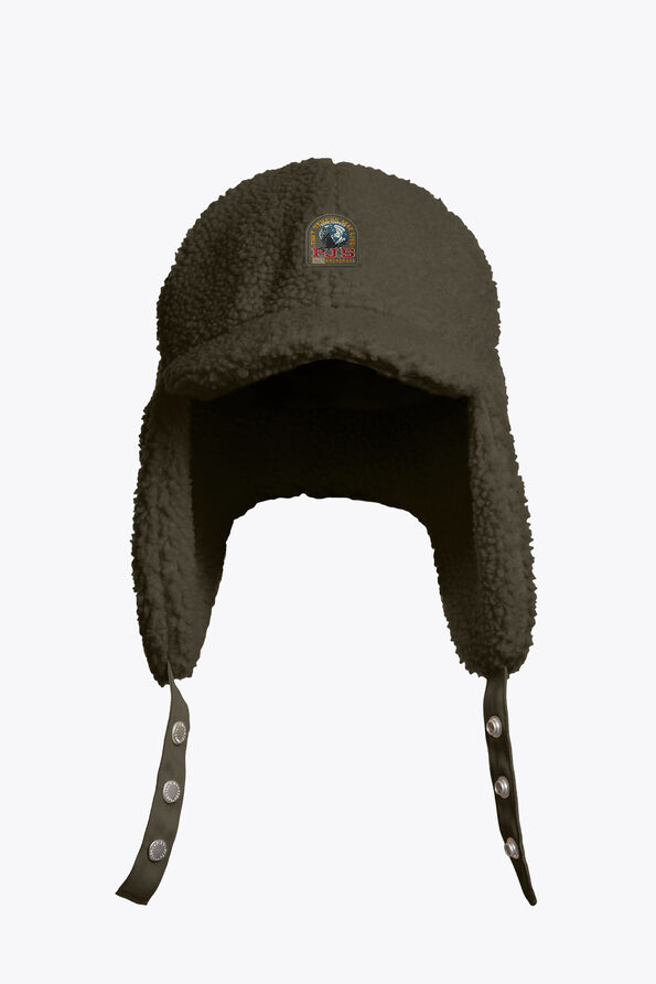 Parajumpers VEVEY - CURLY FLEECE JOCKEY HAT TAGGIA OLIVE 26WMPAHAHA41PAN0218