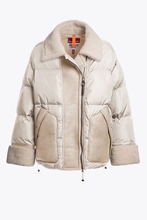 Parajumpers CHYNA - SHORT PUFFER IVORY 26WMPWJKHN31P550531