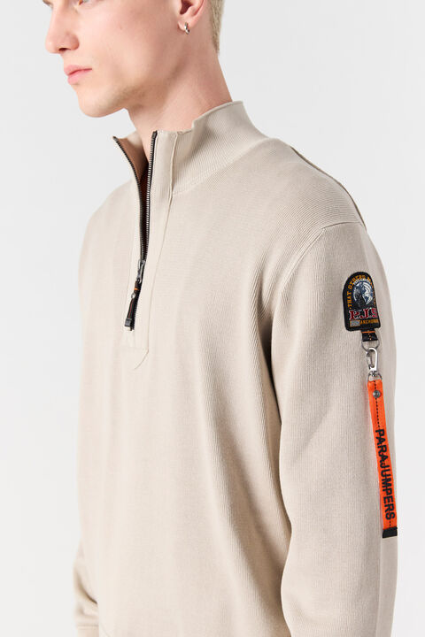 Parajumpers BASIC SCOE - CREWNECK SWEATER MASTIC 25WMPMKNRK05P460772