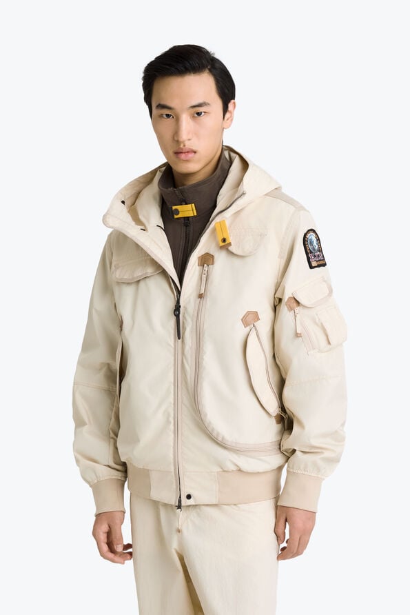 Parajumpers GOBI - HOODED BOMBER BONE 26SMPMJKMA01P010266