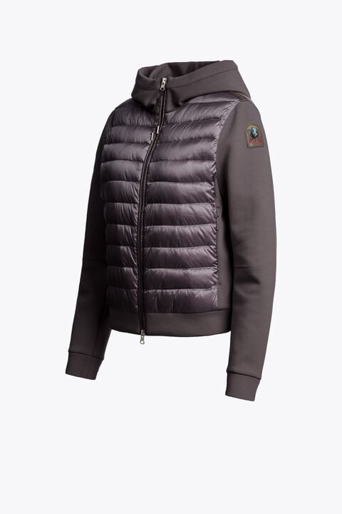 Parajumpers CAELIE - HYBRID SWEATSHIRT GRAPHITE ORCHID 26WMPWHYFP31P630124