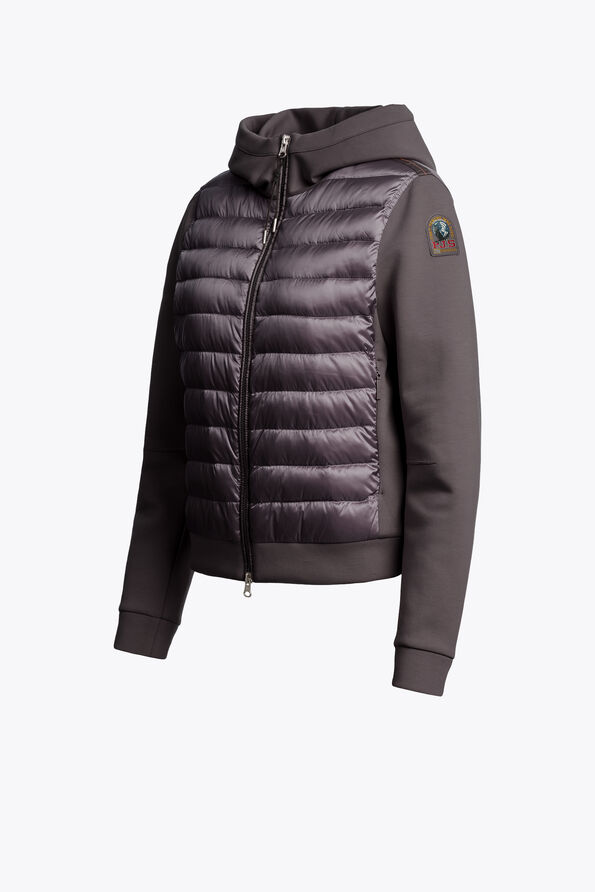 Parajumpers CAELIE - HYBRID-SWEATSHIRT GRAPHITE ORCHID 26WMPWHYFP31P630124