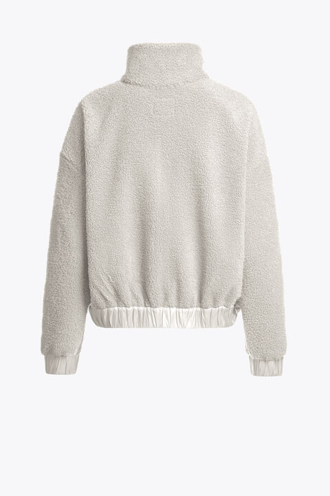 Parajumpers SORI - FULL-ZIP SWEATSHIRT CHALK WHITE 26WMPWFLPF32P640131
