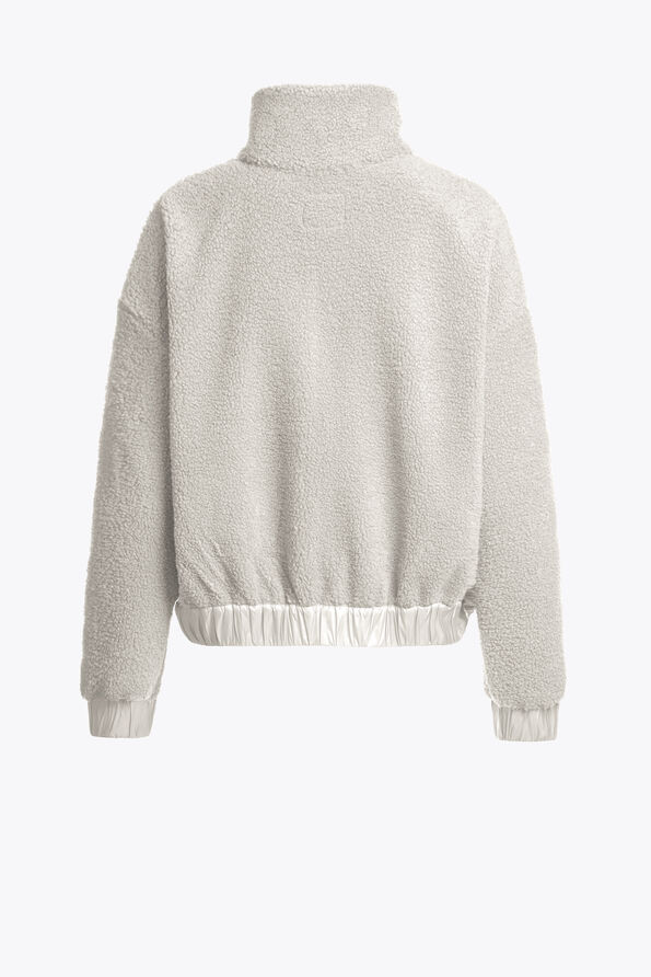 Parajumpers SORI - FULL-ZIP SWEATSHIRT CHALK WHITE 26WMPWFLPF32P640131