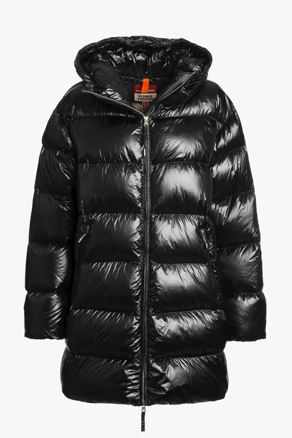 Parajumpers IVONNE - LONG DOWN JACKET BLACK 25WMPWPULP33P750541