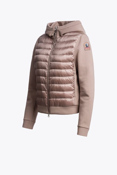 Parajumpers CAELIE - HYBRID SWEATSHIRT MAUVE GREY 26WMPWHYFP31P630121