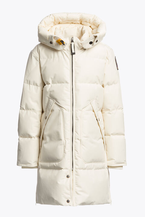 Parajumpers LONG BEAR - HOODED PARKA WARM IVORY 26WMPGJKMA83PGA0132