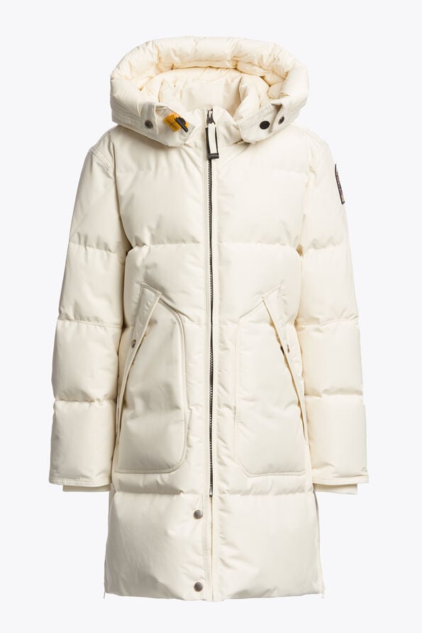 Parajumpers LONG BEAR - HOODED PARKA WARM IVORY 26WMPGJKMA83PGA0132