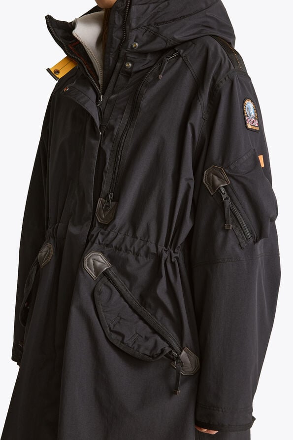 Parajumpers TANK LIGHT - HOODED PARKA BLACK 26WMPWJKMG32P530541