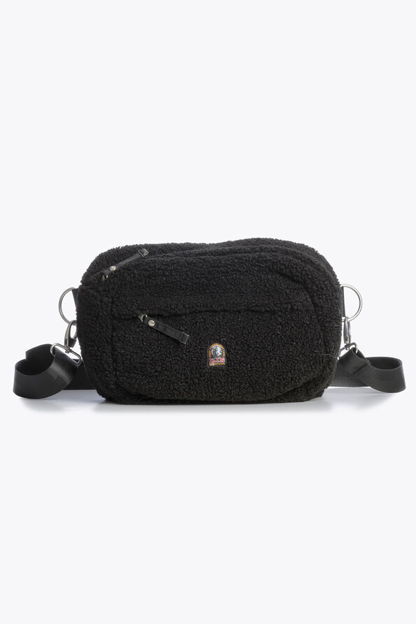 Parajumpers POWER - CURLY FLEECE BELT BAG BLACK 25WMPABABA41PAN0541