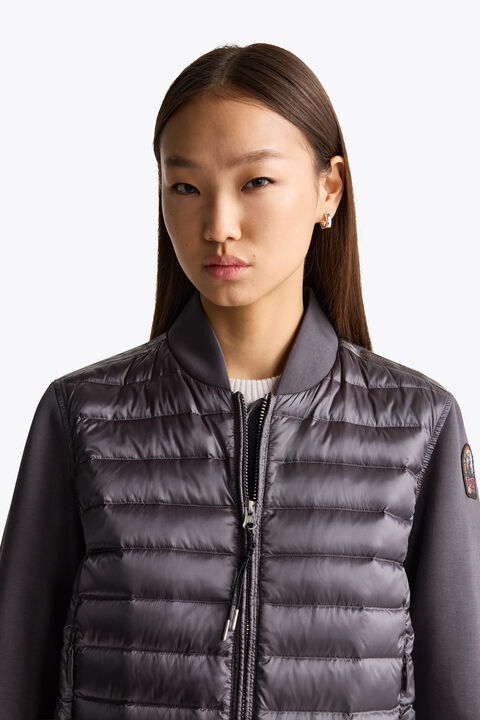 Parajumpers KALYSTA - HYBRID SWEATSHIRT GRAPHITE ORCHID 26WMPWHYFP30P630124