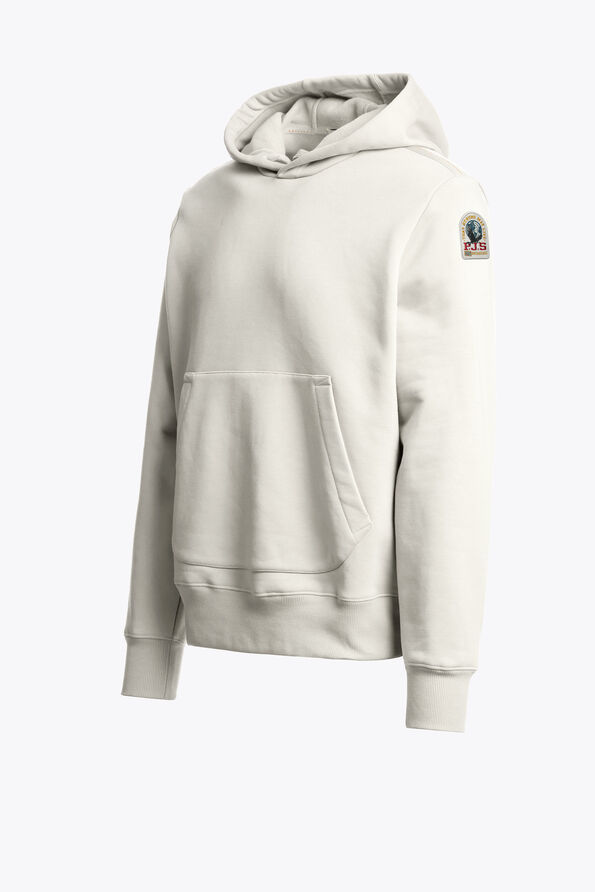 Parajumpers EVEREST - HOODED SWEATSHIRT WARM IVORY 26WMPMFLEY22P160132