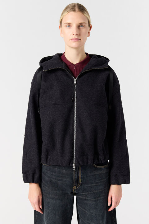 Parajumpers ILEAN - FLANNEL SWEAT BLACK MELANGE 25WMPWFLFI32PR30597