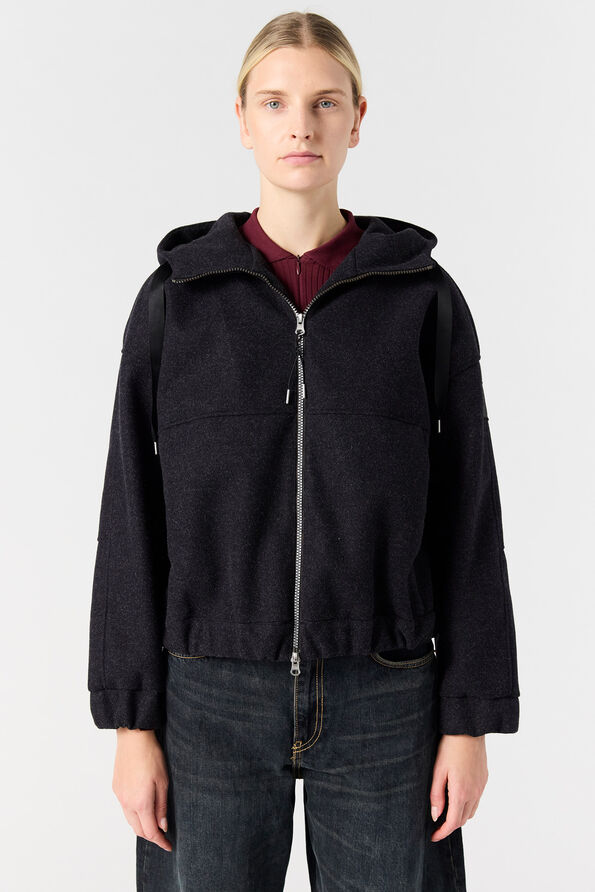 Parajumpers ILEAN - FLANNEL SWEAT BLACK MELANGE 25WMPWFLFI32PR30597