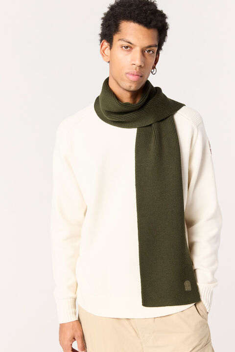 Parajumpers PLAIN - MERINO WOOL SCARF DEEP MOSS 25WMPASCSC12PAT0117
