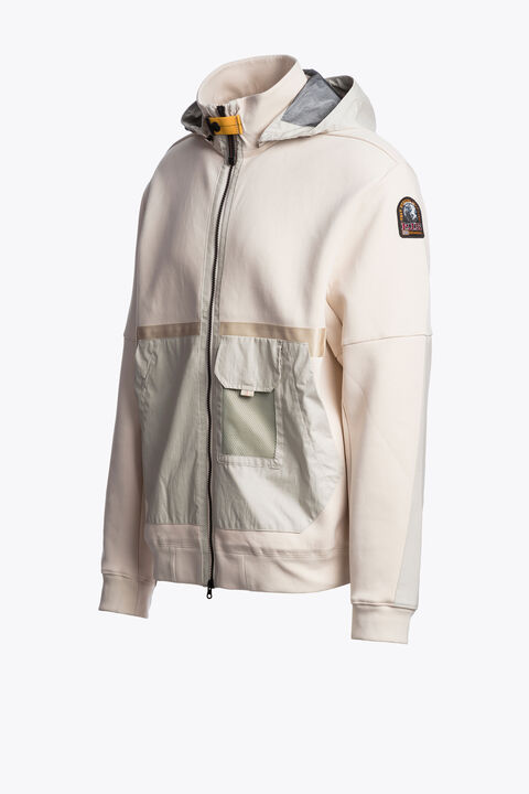 Parajumpers KOUGA - HOODED FLEECE MOONBEAM 26SMPMFLEH01P250775
