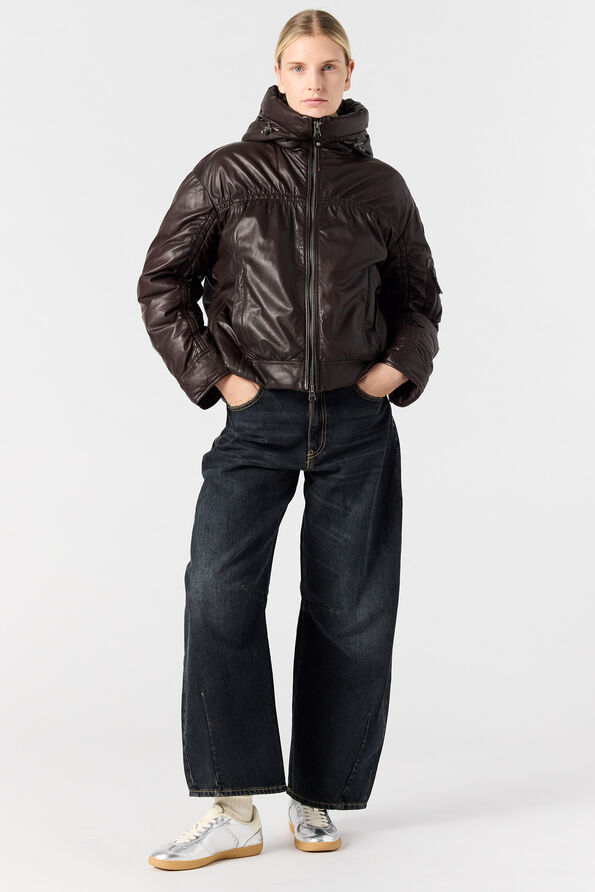 Parajumpers GRACIA - LEATHER JACKET CHESTNUT 25WMPWJKLE30P670573