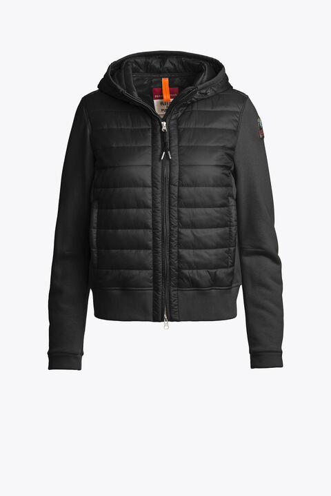 Parajumpers FORTUNE - HYBRID FLEECE BLACK 25WMPWHYFP35P840541