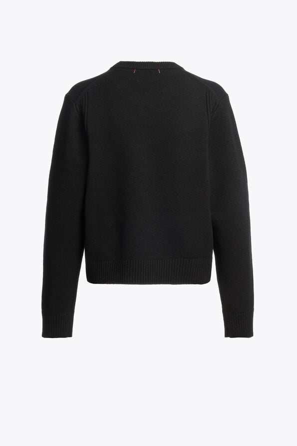 Parajumpers ORTISEI - CREWNECK SWEATER BLACK 26WMPWKNLW32P720541