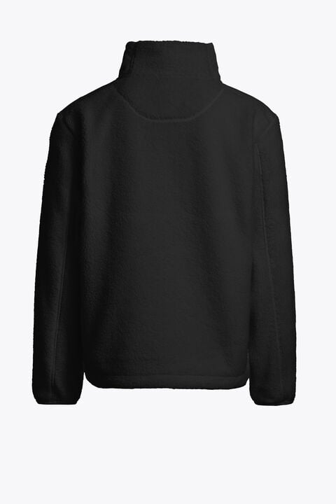 Parajumpers BERGEN NO EMBRO - HALF-ZIP FLEECE OFF BLACK - BLACK 26WMPMFLQS22P36B071