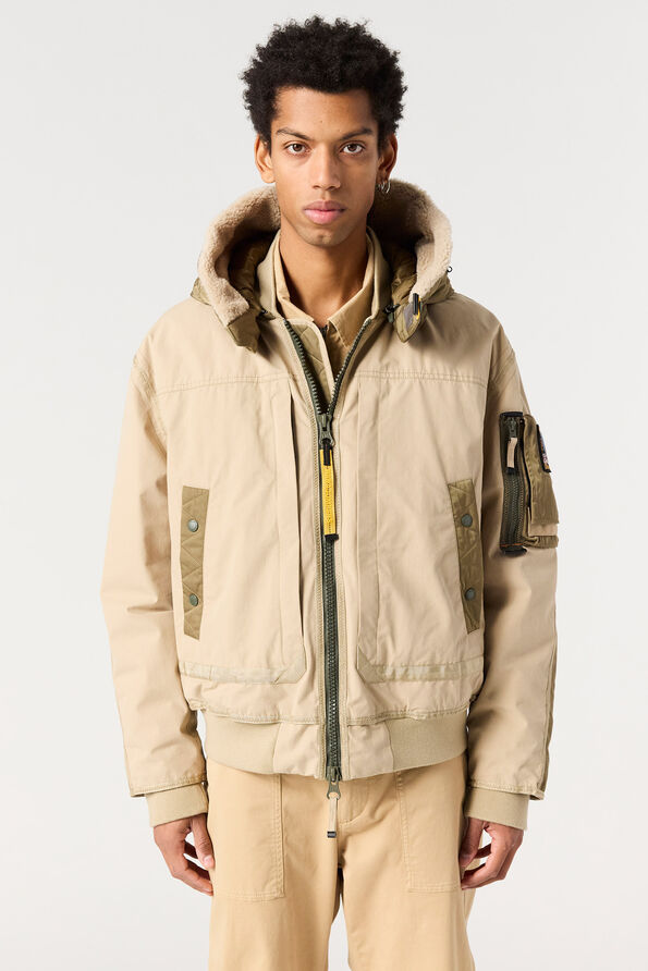 Parajumpers GOLD B. - HOODED BOMBER SUNKISSED  -  EARTH 25WMPMJKHW01P09B039