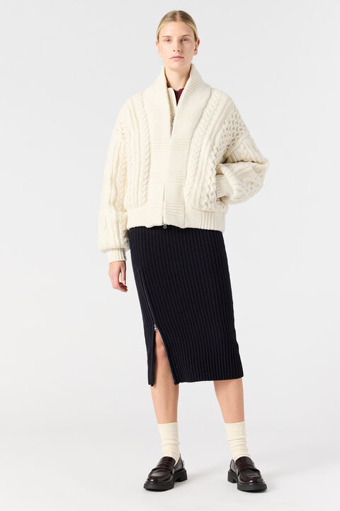 Parajumpers NEZUKO - FULL-ZIP CARDIGAN MOONBEAM 25WMPWHYAK31PE30775